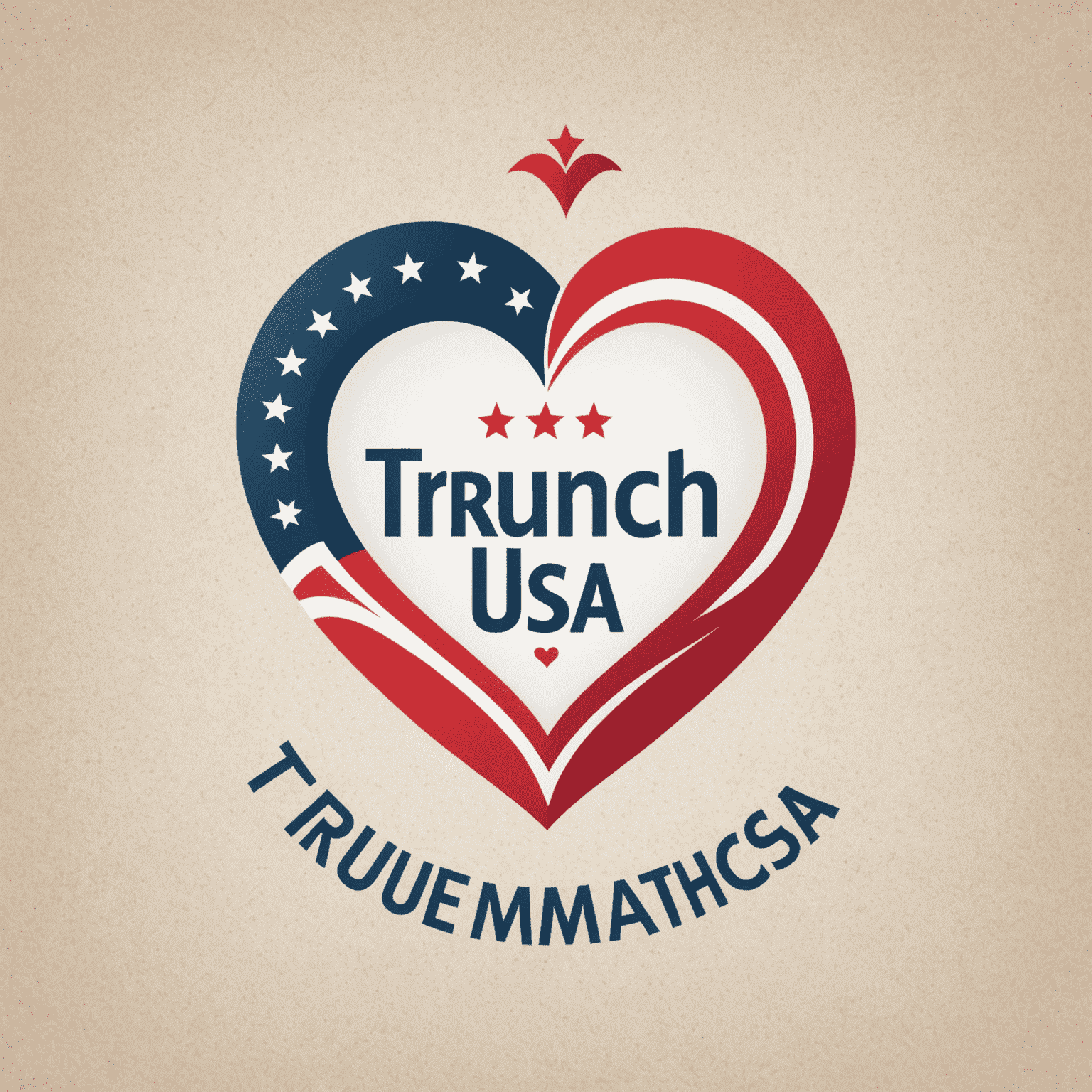 TrueMatch USA Logo - A stylized heart icon with the text 'TrueMatch USA' in an elegant, romantic font